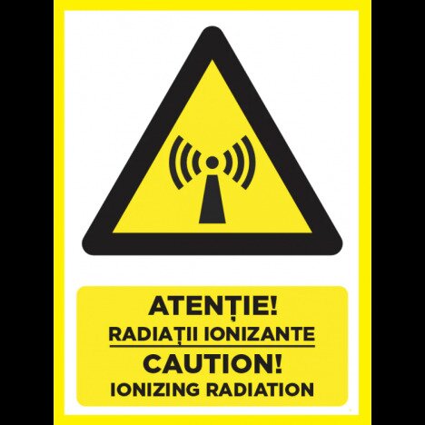 Placuta atentie radiatii ionizante caution ionizing radiation