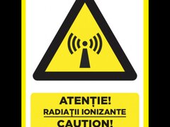 Placuta atentie radiatii ionizante caution ionizing radiation