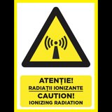 Placuta atentie radiatii ionizante caution ionizing radiation